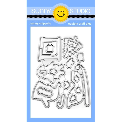 Shop the 19-Piece Sunny Snippets Metal Cutting Dies Set that coordinates with Santa Claus Lane Christmas Stamp Set by Sunny Studio Stamps