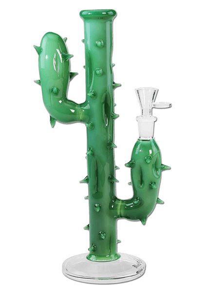 Black Leaf Blue Swirl Glass Bong