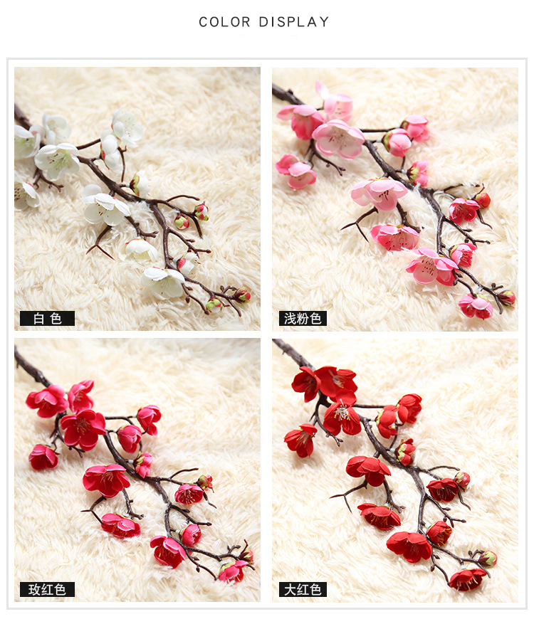 wholesale artificial flower for home decor wedding decor plum blossom branches (6)