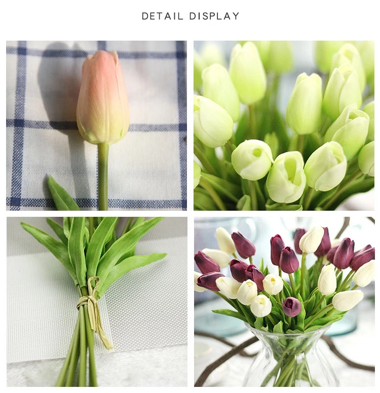 Real Touch Preserved fake plastic artificial tulip flowers  (1)