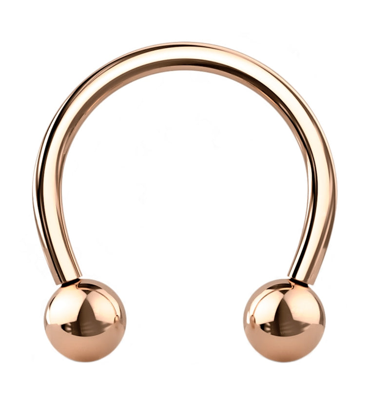 Circular Barbell - Rose Gold - (Titanium) UK Custom Plugs