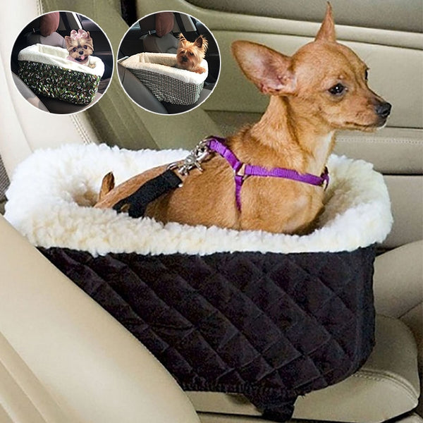 PawHut Luxury Folding Pet Stroller Dog/Cat Travel Carriage 2 In 1 Design Pet Carrier Bag + Stroller with Wheels Adjustable Canopy Zippered Mesh Window Blue / | Aosom
