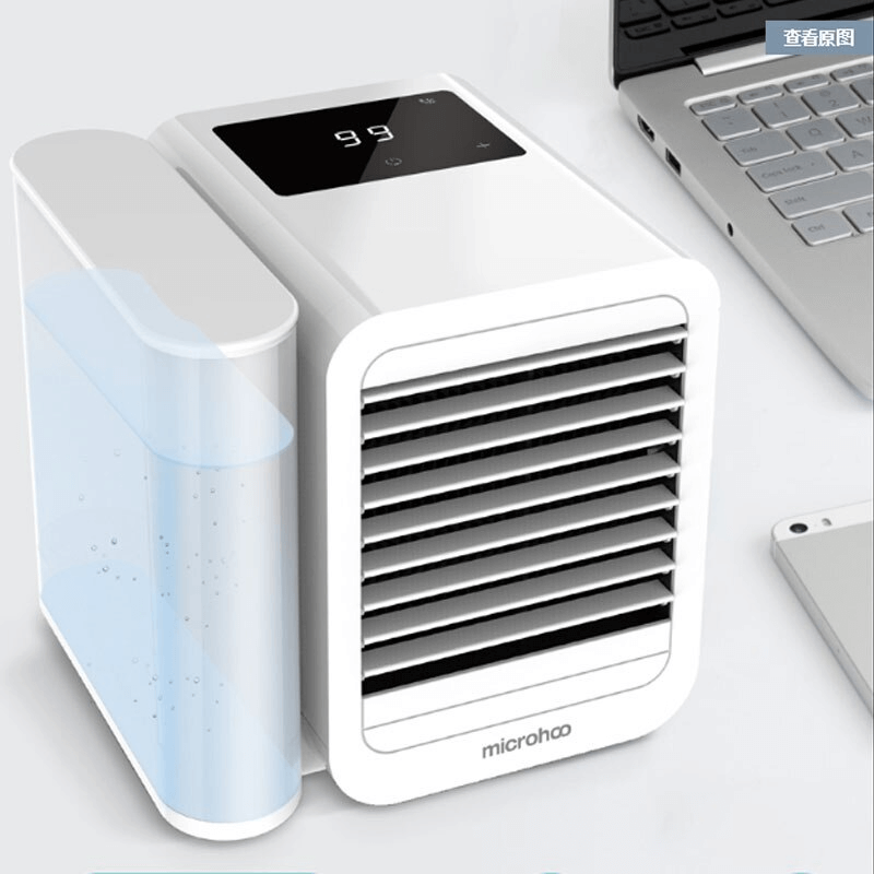 Battery Operated Air Conditioner Cooler Fan Indoor Portable Cool Humidifier With Quiet 2 Speed For Car Gart