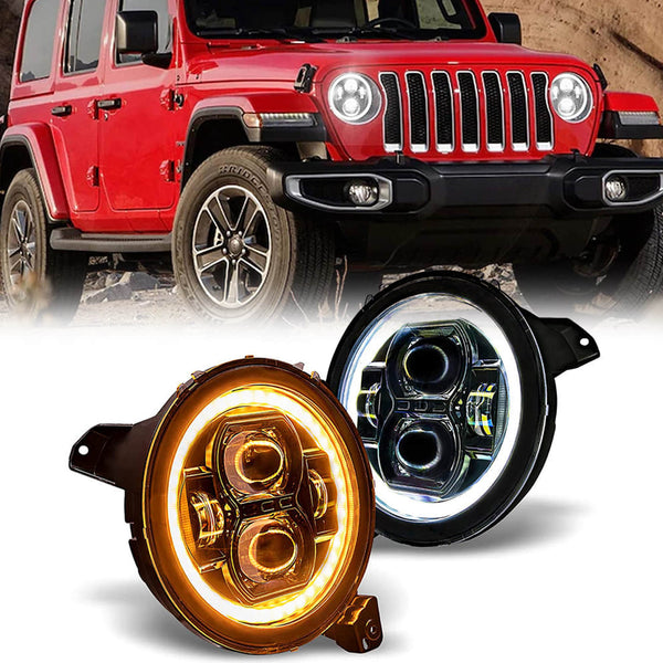 7 Inch RGB Halo Headlights (18-19 Jeep Wrangler JL)  Offroadrock