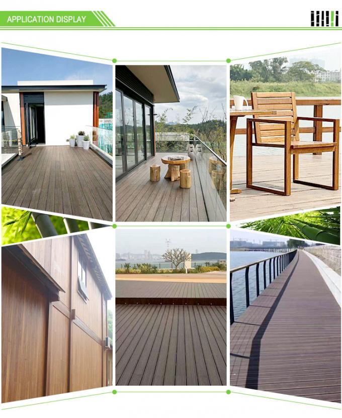 Eco Poly Bamboo Deck Tiles 1220 Kg/M³ Density With Low Expansion Rate 7