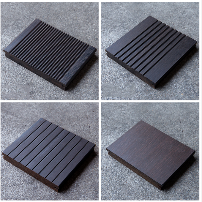 Bamboo Deck Tiles 1220 Kg/M³ 18mm High Density With Charcoal Surface Treatment 2