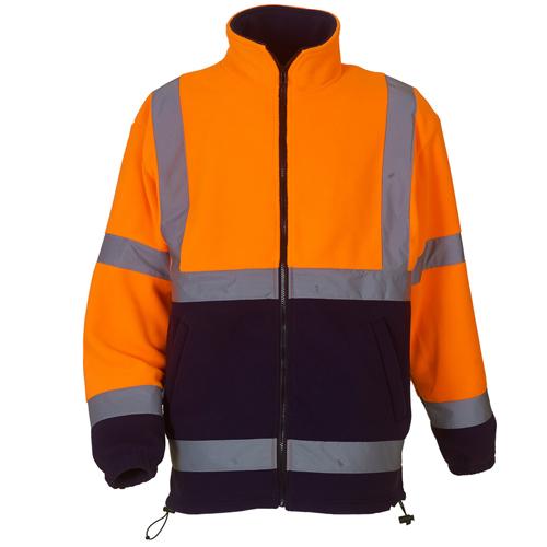 Hi Vis Bomber Jacket Orange 300D Oxford PU Fabric - British Trucking