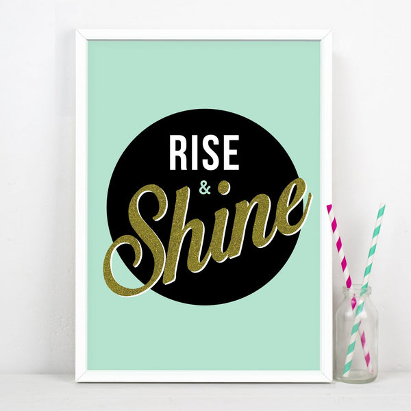 Letterpress Printing Rise and Shine Letterpress