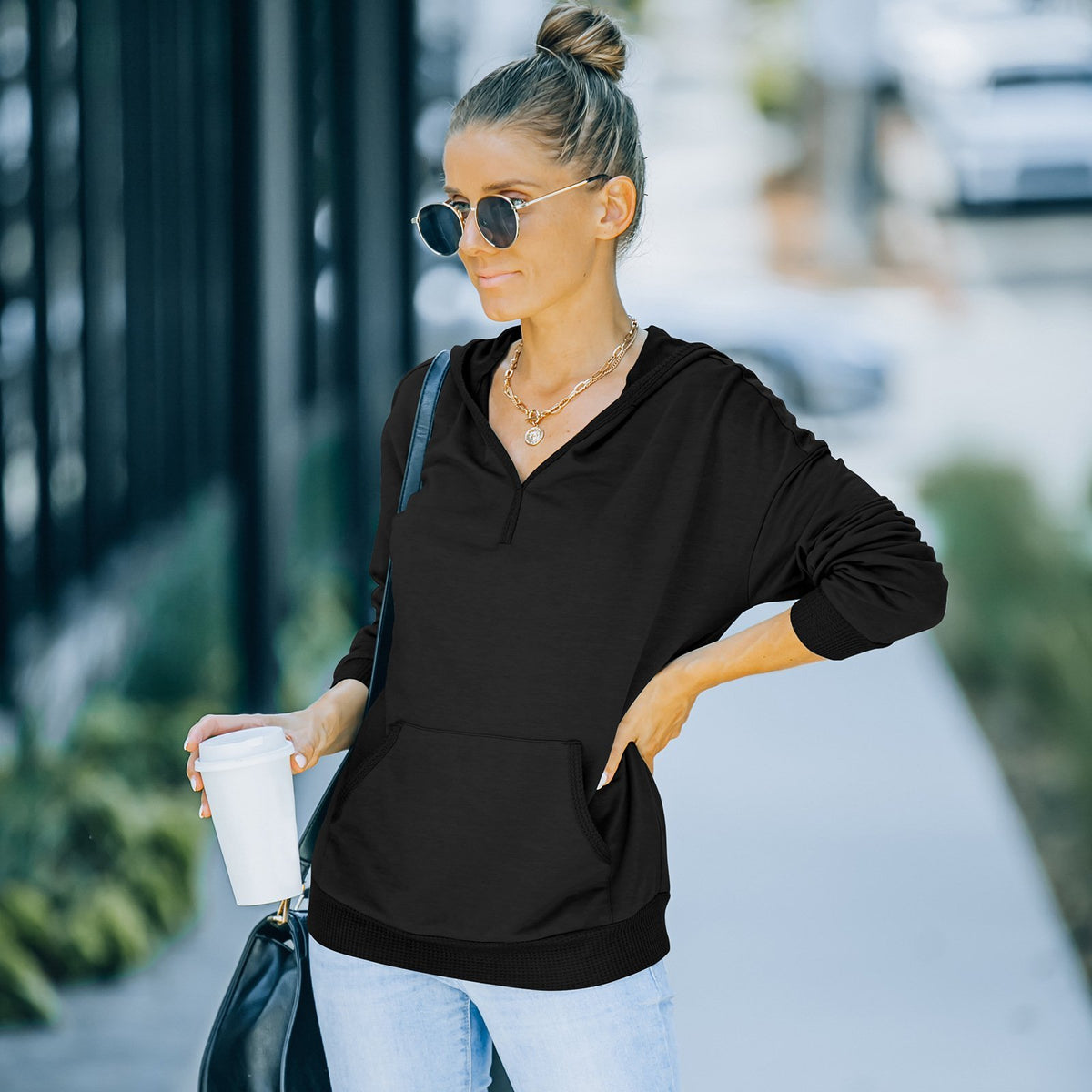 Sweety Kids' Solid Color Round Hem Quilted Zip Up Hooded Cotton Filled Jacket Clothing - SM1Y62MP7