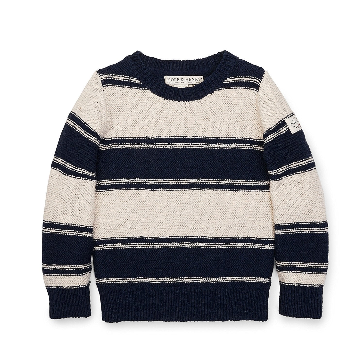Crew Neck Sweater | Bold Stripe | Hope & Henry Boy