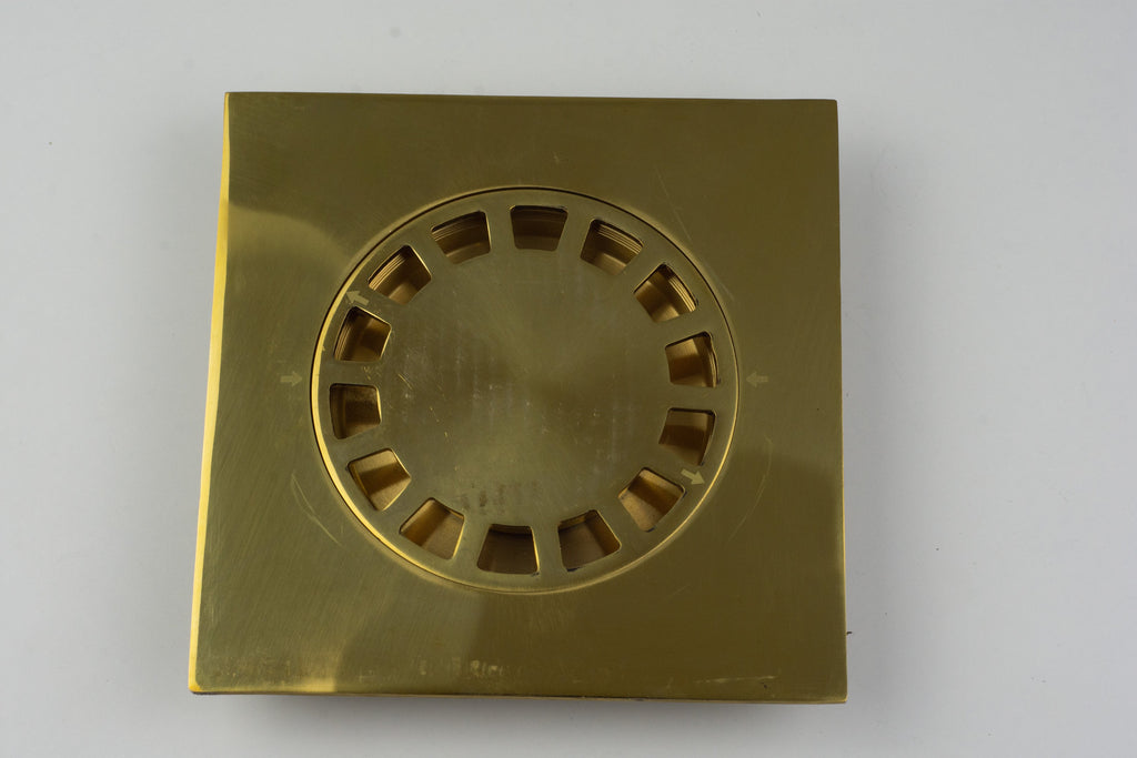 Solid Brass Floor Drain, Hammered Square Shower Drain | Insideast