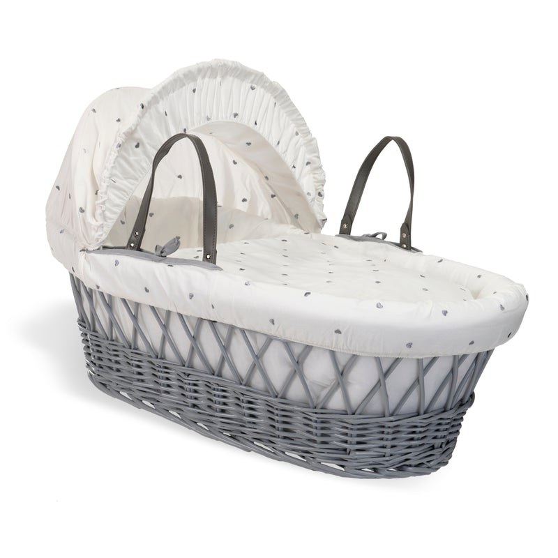 Rabbits Grey Wicker Moses <a href='/basket/'>Basket</a>