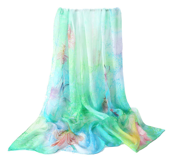 Comfortable 90x90cm ECTIC July Floral Printed Bandana Scarf Shawl Square <a href='/silk-scarf-women/'>Silk Scarf Women</a> 90*90 Luxury 100% Silk Twill Scarves & Wraps Clothing Accessory SILK r9JuD15