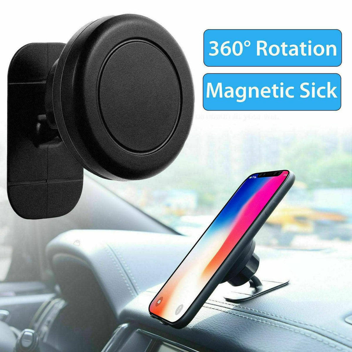 Nochoice Colorful Magnetic Car Mount Kit for Cell Phones (1 Magnet + 1 Ball) (Blue) Your Mobile Phone Store