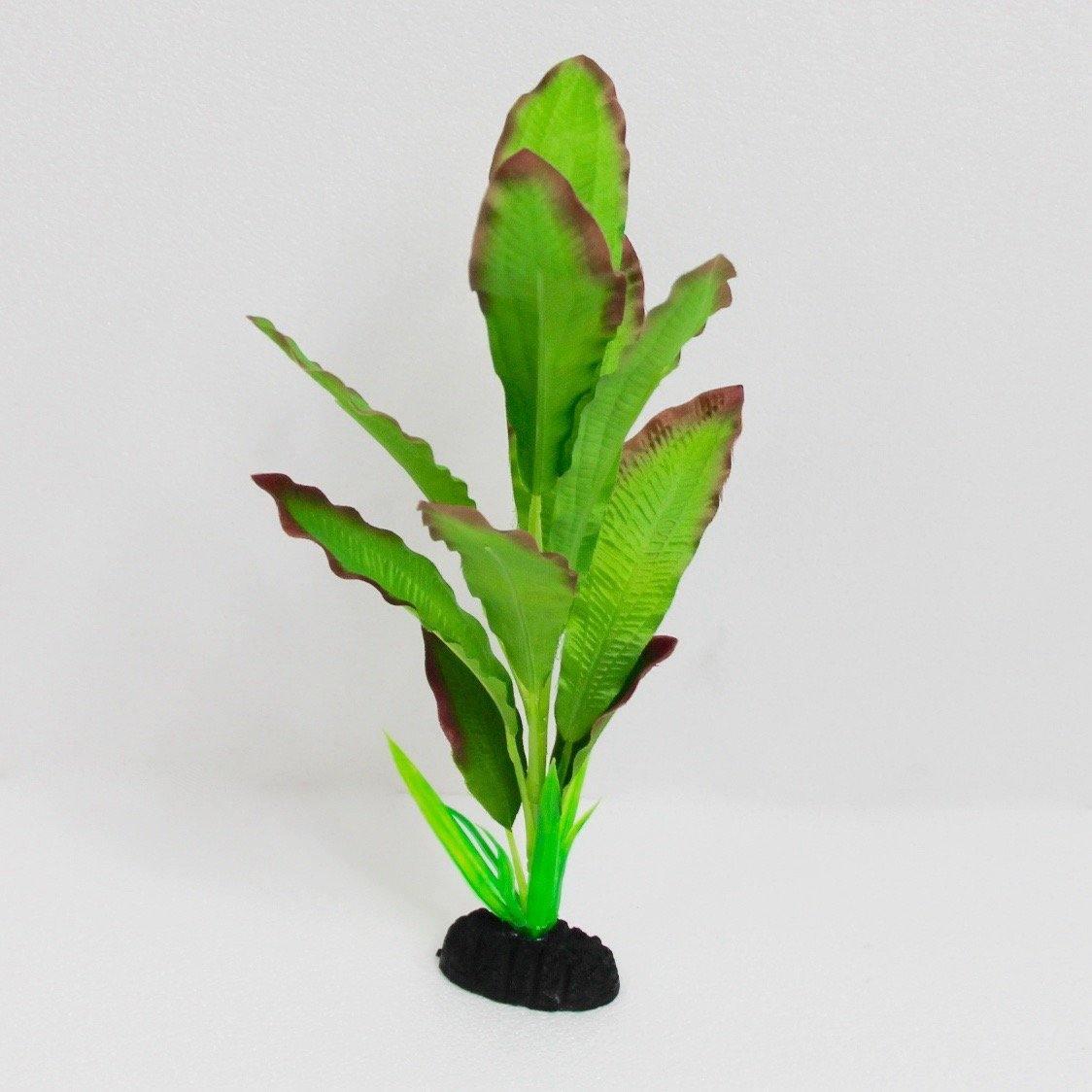 uxcell Green Plastic Mini Plant Aquarium Terrarium Decorative Plants Reptiles Habitat Decor w Ceramic Base Pet Supplies - B078JHG42W