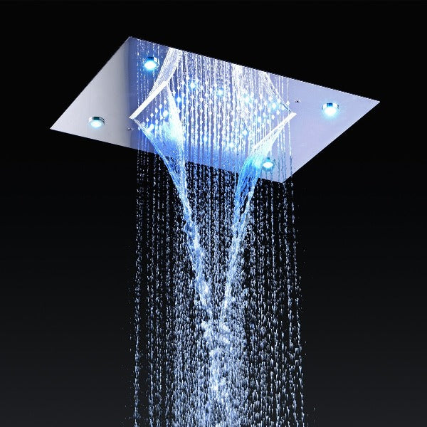 Led <a href='/shower-head/'>Shower Head</a> Cool Temperature Sensitive 8 Inch Rainfall Led Shower Head Shower Head Led Lights Home Depot moorepics.com
