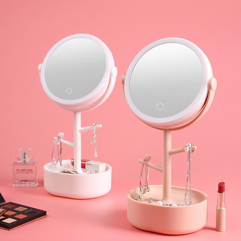 Oval shape Portable Smart LED Touch Screen Makeup Mirror  Konozee