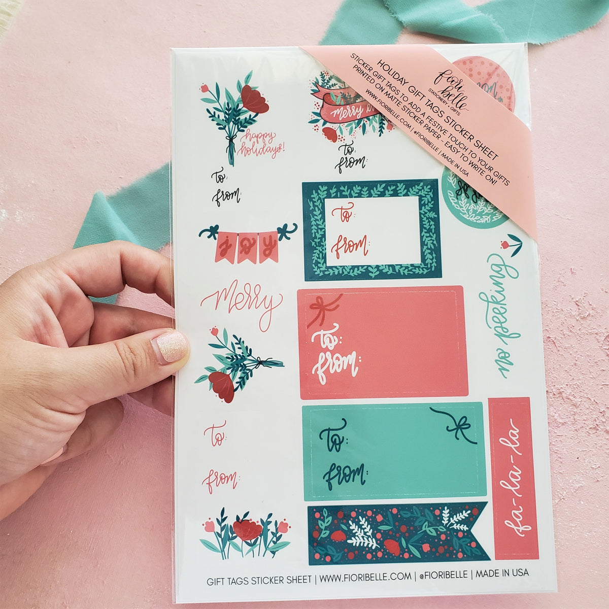 Custom Floral Address label stickers | 67mm x 20mm | 21 sticker sheet  Utopia Homewares