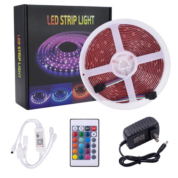 5M RGB 5050 Waterproof LED Strip light SMD 44 Key Remote 12V US Power Full Kit for sale online | eBay