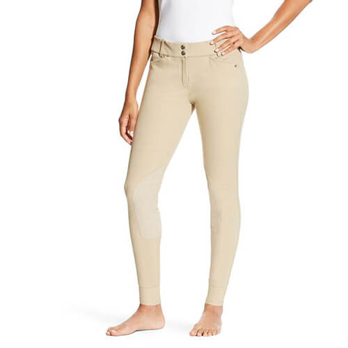 Lux Pro Knee Patch Breech in White Free Ride Equestrian