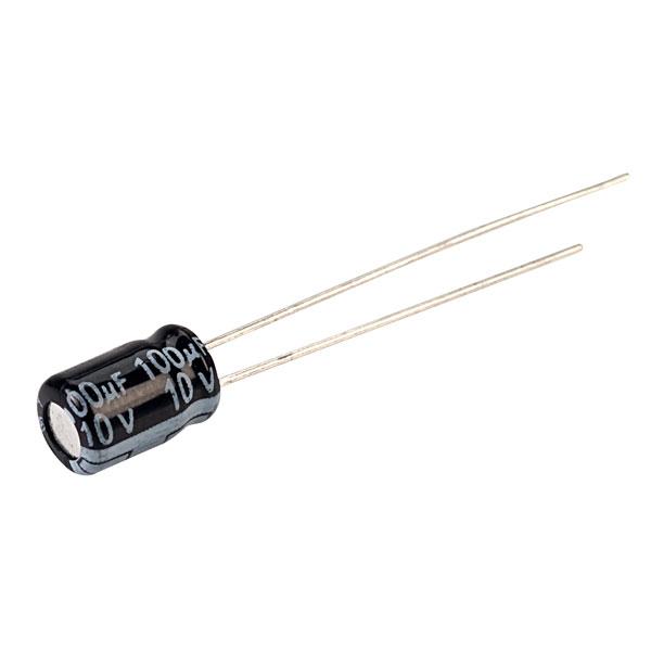 100 uF 10V Electrolytic Capacitor