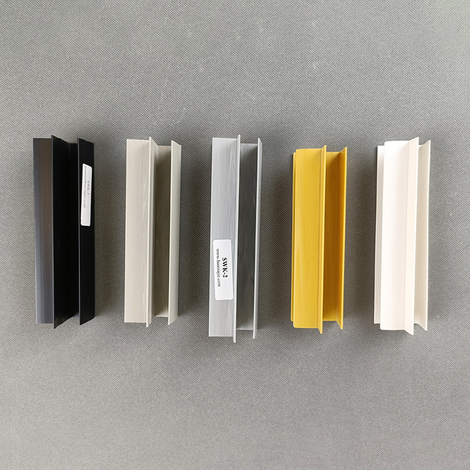 pvc corner moulding white black grey color slatwall panel decoretive moulding upvc jointer 3