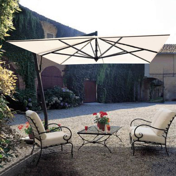 UMBRELLAS - Seabrooke 10ft. Square Cantilever Umbrella With Base - Sand OBravia
