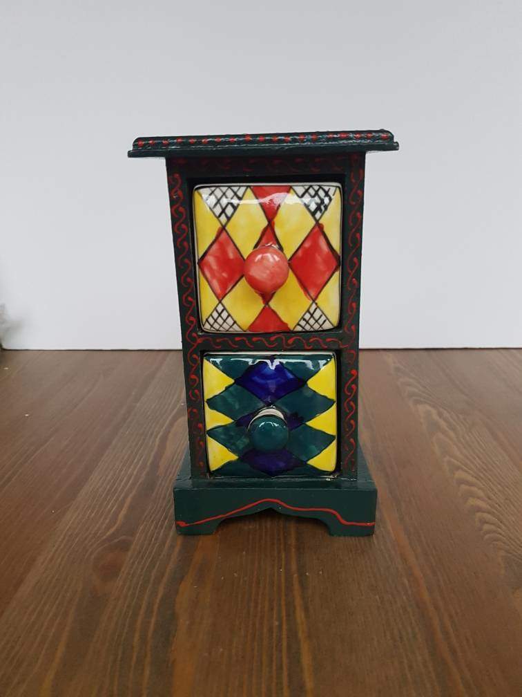 Resin and wooden trinket box - Handmade in Britain