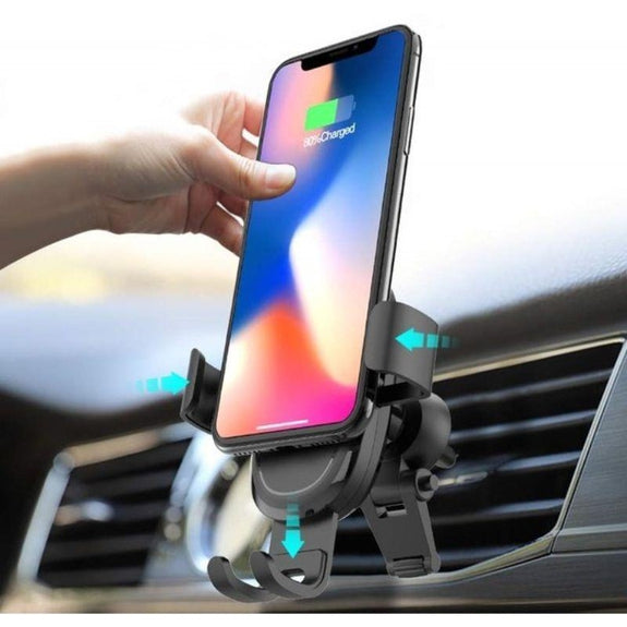 Wireless Car Charger Mount Samsung Galaxy S10 /S10+/S9/S9+/S8 /S8 Auto Clamping 7.5W /10W Fast Charging Qi Car Phone Holder Air Vent Dash Board Windshield Compatible iPhone X/Xs/Xs Max/XR/8/8 Plus KURATU