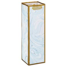 Hallmark Blue Kraft Wine Bottle <a href='/gift-bag/'>Gift Bag</a>  - notjustballoons.co.uk
