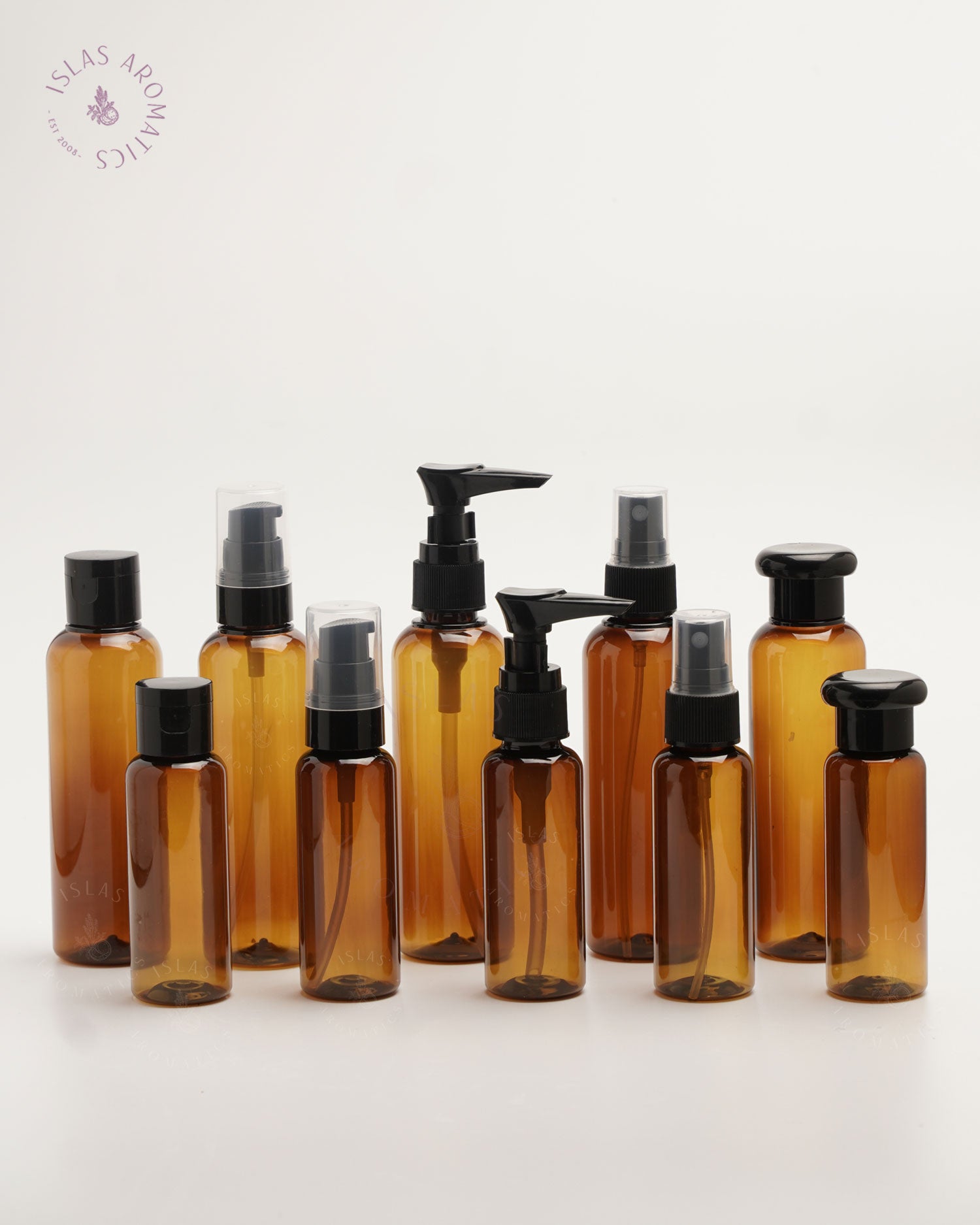 SKS Bottle & Packaging
- LDPE Plastic Bottles, Natural Boston Round Bottles w/ Black Lined Screw Caps