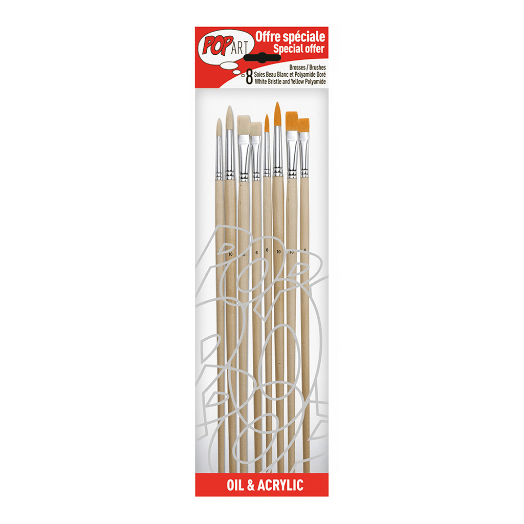 Pro Arte : Sterling Acrylix Long Handled - Round Synthetic Acrylic / Oil Brush Series 201R Size 8 by Pro Arte - Shop Online for Toys in the United States