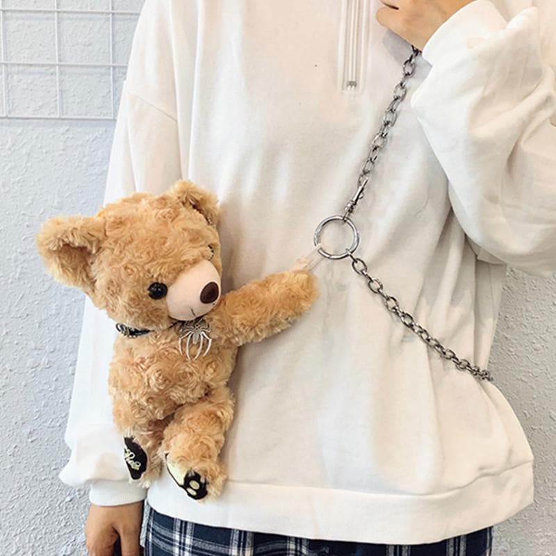 Milk Tea Bear Plush Bag