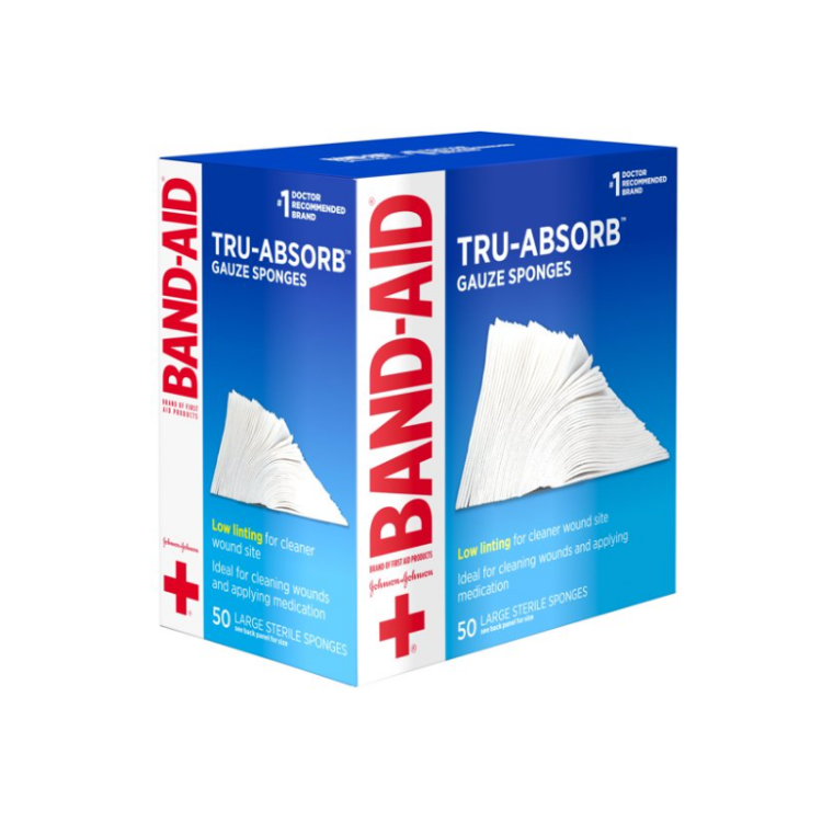 BAND-AID Brand Medium Gauze Pads, 10 Count