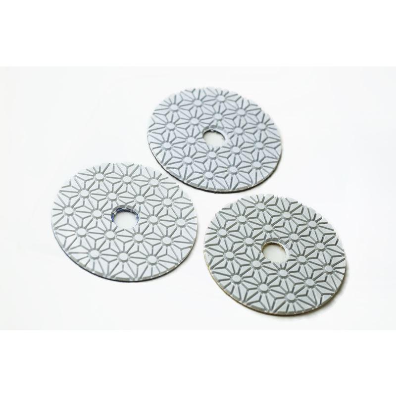 100mm 3 Step Hexagonal White Dry Soft Pads For White Concrete Floor Surface Polishing
