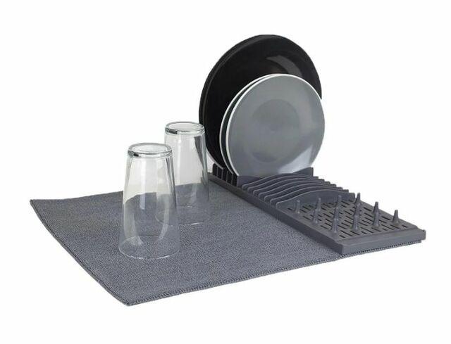 UDry Over the Sink Dish Rack with Dry Mat | Kitchen Dish Drying Racks Umbra