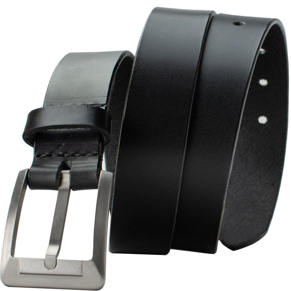Alden Men's 30mm Calfskin Dress Belt - Black with Nickel Buckle - The Shoe Mart