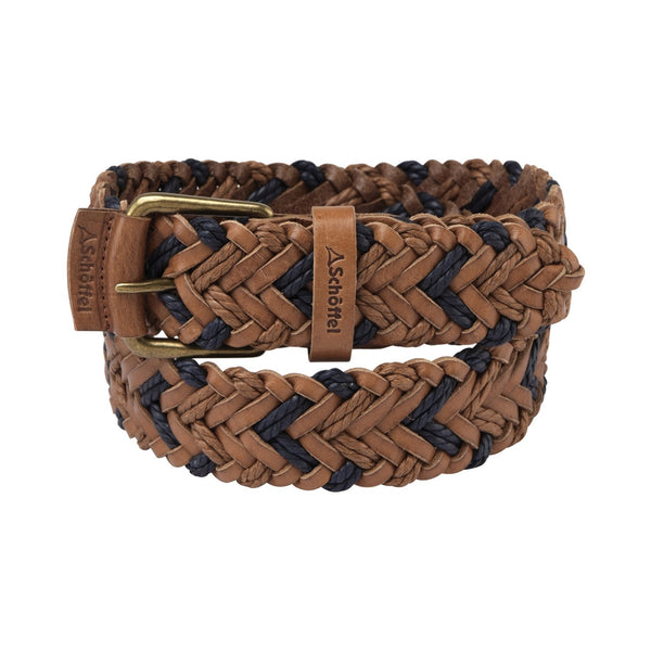 Men's <a href='/woven-leather-belt/'>Woven Leather Belt</a> Green  SALTEES