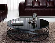 Modern Glass <a href='/coffee-table/'>Coffee Table</a> Tables New Round Black Calgary  janellealex.com