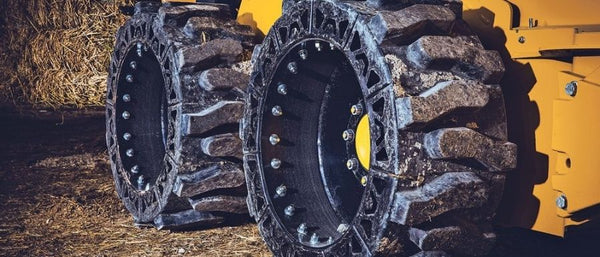 No Flat, Solid Skid Steer Tires