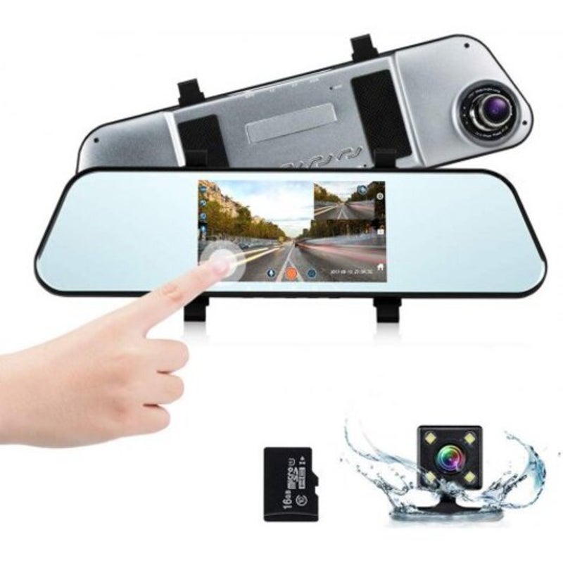 Gospire 5 Inch Lighted Travel Makeup Mirror, Super Large LED Compact Portable Cosmetic Mirror with Battery, 1X/7X Double Sided Magnifying Handheld Pocket Illuminated Mirror for Makeup Bag (Rose Gold) - GreenPress