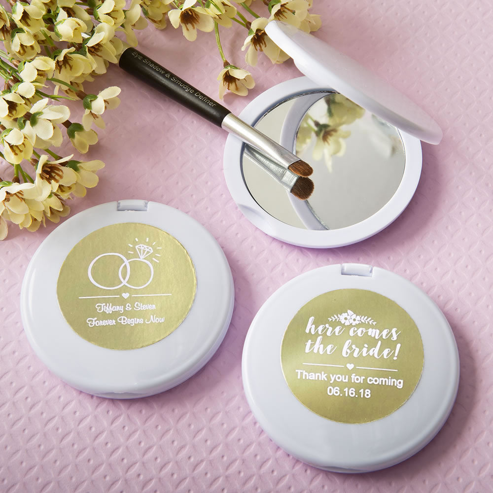 Gold <a href='/compact-mirror/'>Compact Mirror</a> Personalized Round Lady <a href='/handbag-mirror/'>Handbag Mirror</a>s Engraved Favors Free Shipping Bitmore Allure Rose Power Bank RobertGee