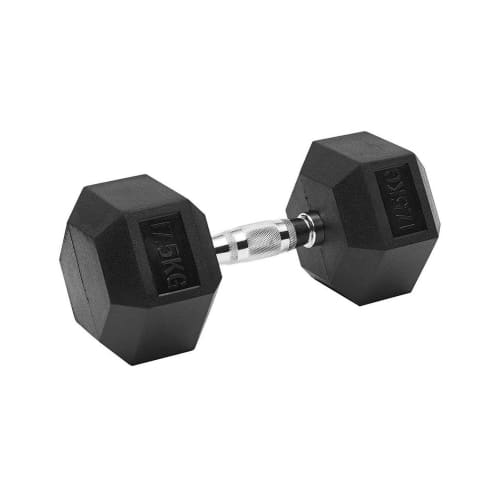 Rubber Hex Dumbbells - Premium Black, Colored, & Pink <a href='/dumbbell-weight/'>Dumbbell Weight</a>s