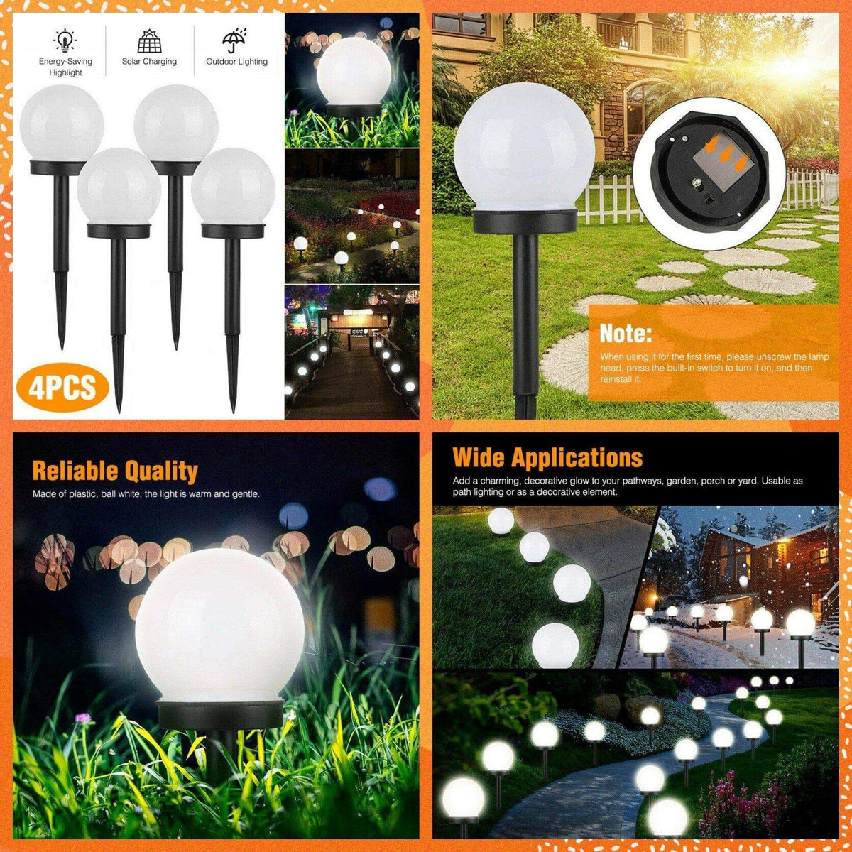LIOOBO 1Pc Solar Deck Lights Garden Discount is also underway Decora LED Waterproof