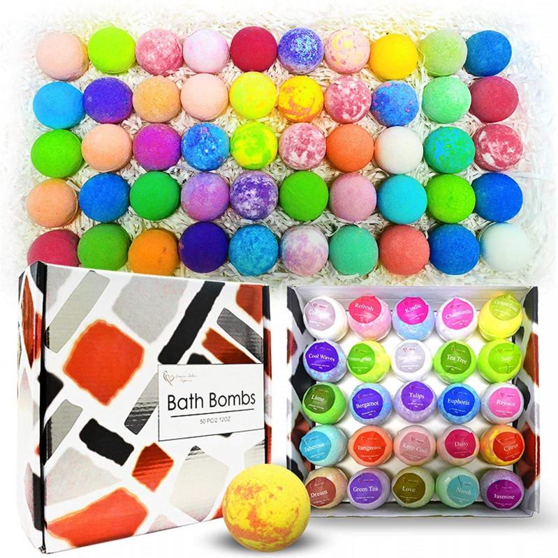 Bath Bombs for Women Luxury Bath Gift Set 6 Ultra Large Size 175g Natu Pure Scentum