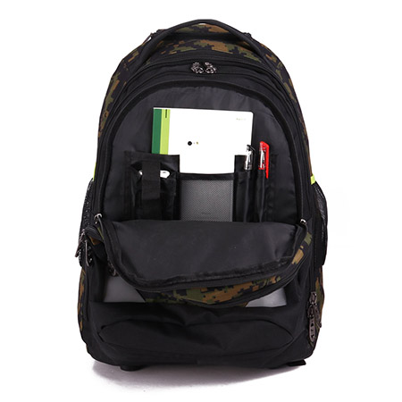 Trolley Large Multi-Compartment School Bag Laptop Backpack for Boy Student (5)