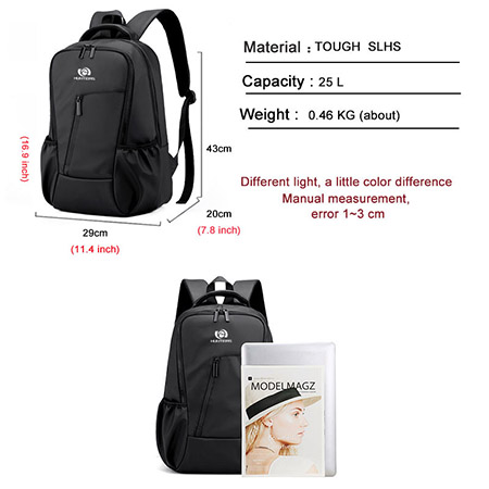 Teenager Sports Backpack Black 2021 Nw Fashion Nylon Waterproof Outdoor Travel Backpack Men Youth Student Bag Male Laptop Bag (4)