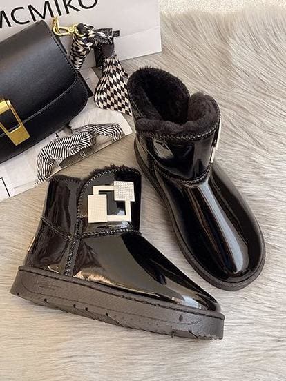 OLD ENGLISH SHEEODOG Personalized Boots Black Winter <a href='/snow-boot/'>Snow Boot</a>s Waterp  ToponePOD-Design Your Own Custom Shoes -T.O.P