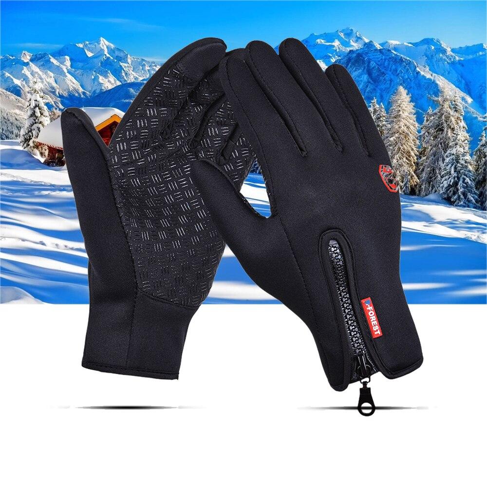 Wholesale Motorcycle Riding Waterproof Gloves Outdoor Sports Biking Anti-skid Keep Warm Touch Screen Cycling Gloves black_XL From China