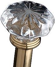 Very Clear Glass Crystal Ball Lamp Finial 2 inches tall | Lamp Finials to fit any decorating style.